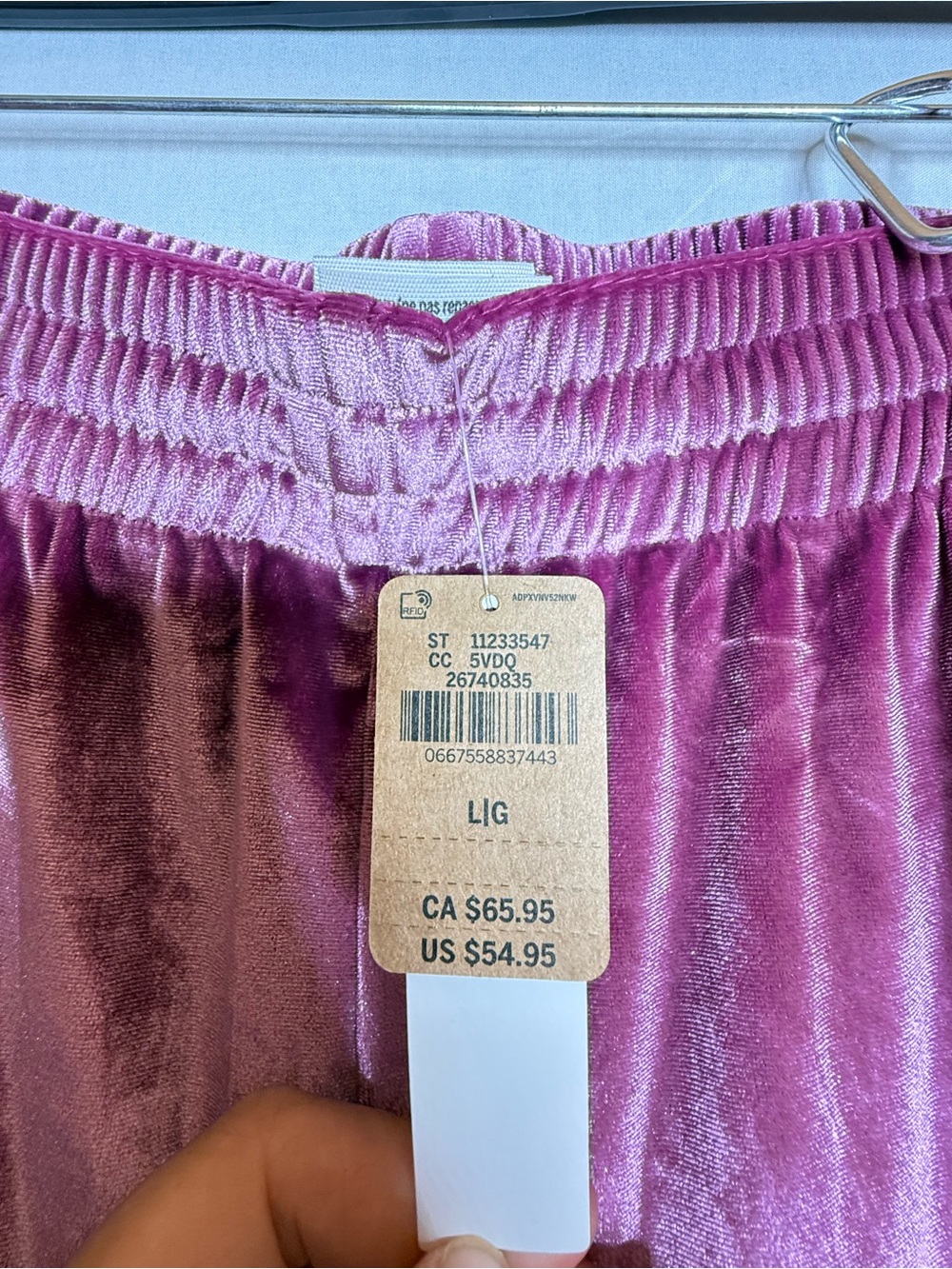 Pink By Victoria Secret Rhinestone Logo Velour Crop Hoodie & Wide Leg Pants L A4 - Picture 7 of 8